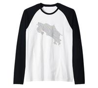 Costa Rica Mapa Costa Rica Orgulloso Camiseta Manga Raglan