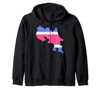 Costa Rica Mapa Costa Rica Orgulloso Sudadera con Capucha