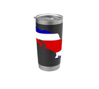 Costa Rica Mapa Costa Rica Orgulloso Vaso térmico de acero inoxidable de doble pared