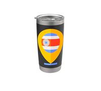 Costa Rica Mapa Costa Rica Orgulloso Vaso térmico de acero inoxidable de doble pared