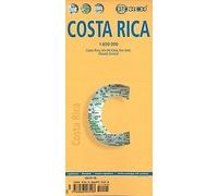 Costa Rica, mapa de carreteras plastificado. Escala 1:650.000. Borch.: Isla del Coco, San José, Meseta Central (Borch Map)