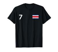 Costa Rica Número 7 Bandera Nacional Country Pride Heritage Camiseta