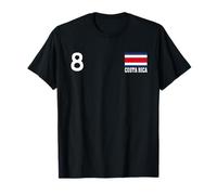 Costa Rica Número 8 Bandera Nacional Patrimonio País Camiseta