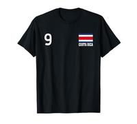 Costa Rica Número 9 Bandera Nacional Patrimonio País Camiseta