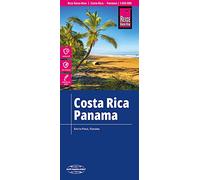 Costa Rica & Panama (1:550.000): Kartenbild 2seitig. Exakte Höhenlinien. Höhenschichten-Relief. GPS-tauglich, mit Gradnetz. Klassifiziertes Straßennetz. Ausführlicher Ortsindex