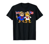 Costa Rica Puerto Rico Raíces Bandera Costarricense Camiseta