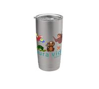 Costa Rica Pura Vida Animals Vaso térmico de acero inoxidable de doble pared