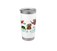 Costa Rica Pura Vida Animals Vaso térmico de acero inoxidable de doble pared