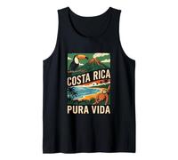 Costa Rica Pura Vida Perezoso Vacaciones Camisa Playa Tucán Camiseta sin Mangas