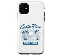 Costa Rica Pura Vida Playa Olas Atardecer Palmera Vibes Carcasa para iPhone 11