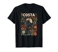 Costa Rica Pura Vida Vintage Vacaciones Camisa Flores Tucán Camiseta