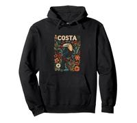 Costa Rica Pura Vida Vintage Vacaciones Camisa Flores Tucán Sudadera con Capucha