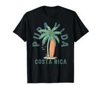Costa Rica Surf Palmera Tropical Beach Vacaciones Camiseta