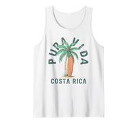 Costa Rica Surf Palmera Tropical Beach Vacaciones Camiseta sin Mangas