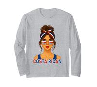 Costa Rican Girl Costa Rica Flag Costa Rican Girlfriend Wife Manga Larga