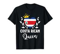 Costa Rican Queen Costa Rica Flag Proud Costa Rican Woman Camiseta