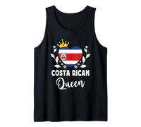 Costa Rican Queen Costa Rica Flag Proud Costa Rican Woman Camiseta sin Mangas