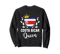Costa Rican Queen Costa Rica Flag Proud Costa Rican Woman Sudadera