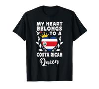 Costa Rican Queen Wife Girlfriend Costa Rica Flag Camiseta