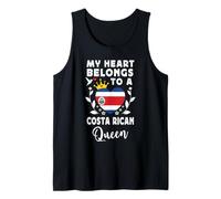 Costa Rican Queen Wife Girlfriend Costa Rica Flag Camiseta sin Mangas