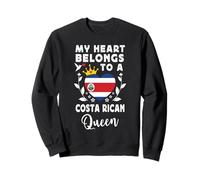 Costa Rican Queen Wife Girlfriend Costa Rica Flag Sudadera