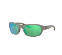 Costa Unisex Sunglass Clipperton - Color del Marco: Pizarra oliva, Color de la Lente: Verde Espejado