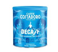 Costadoro Café Molido Descafeinado para mocha, 100% arábica, 1 caja resellable de 250 gr, mezcla fina y aromática y equilibrada, de primera calidad fabricada en Italia
