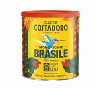 Costadoro Origen único Brasil, moto mocha, 100% arábica, 1 caja resellable de 250g, fragancia tradicional, sabor suave y equilibrado, de primera calidad fabricado en Italia