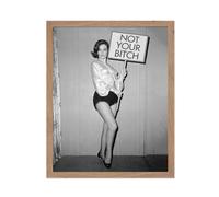 Coster Master Classic Poster - Vintage Feminist Print - Gift for Artist Friend - Not Your Bitch Woman Empoderment - Decoracin de pared para dorm