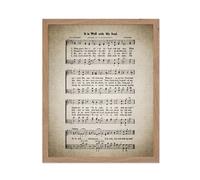 Coster Master It Bien con My Soul Poster - Hymnal Song Stamp Print - Pheting Art - Regalo para l su msico - Decoracin de la pared musical para
