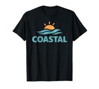 Costera Minimal Océano Puesta del Sol Playa Camiseta