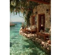 Costero Pintar por Numeros Adultos, Pintar por Numeros Niños Casa, Cuadros Manualidades Adultos Kits, DIY Paint by Numbers con Pinceles y Pinturas Acrílicas, Invierno Decoracion, 100x135cm 1-4127