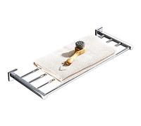 Costilla de toalla Toallero de baño Toalla de toallas de toallas de toalla Medilla Medida SUS 304 Railas de toalla de acero inoxidable Barra de toalla de baño larga 40 cm 50 cm 60 cm (color: Onecolor,