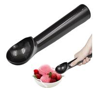Costo de helado, anti-helado anti-congelado con de aluminio, fácil de limpiar para la masa de Sorbete de fruta de almendras, cucharada de metal negro