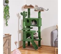 Costoffs Árbol de escalada de cactus con , cueva de gato, postes de sisal y pelota de peluche colgante