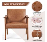 Costoffs Silla de relajación retro, sillón tapizado, silla para TV, silla de lectura, sofá individual para /sala de recepción/cine en casa/dormitorio