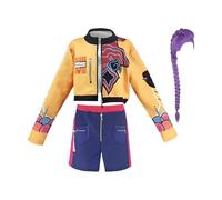 Costume Anime Hunters Cosplay - Traje de pantalones cortos de la chaqueta de cosplay con peluca, disfraz de demonio infantil para niñas cazadores Cosplays Pop cantantes de la etapa de halloween