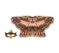 Costume da Gufo per Bambini - Poliestere 60g 119x56cm | Set Elegante Travestimento da Cosplay con Mantello e Maschera | Mantello e Maschera da Gufo per Palcoscenico | Halloween Carnevale Compleanno Sc