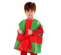 Costume da regalo di Natale per Bambini - Poliestere S-XL | Completo con scatola regalō Cōń , tuta comoda, di-te, festosa, durevole carina, gioco di ruolo per feste Jumpsut natalizie | Le