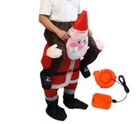 Costume De Noël Gonflable - Combinaison Festive Imperméable | Disfraz de Papá Noel Gonflable Noël Avec Souffleur Pour Fêtes Familiales Rassemblements Événements Célébrations Déguisement Rigolo