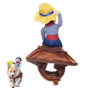 Costume d'Équitation pour Chien | Déguisement Amusant Avec Cavalier, Tenue de Cowboy pour Animaux de Compagnie, Accessoire de Fête pour Chiens, Parfait pour Noël, Cosplay et Photos Rigolotes