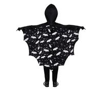 Costume d'Halloween pour garçon, combinaison avec capuche et cape, tenue de chauve-souris cosplay, enfants tout-petits, une fête ou un jeu Mono Entero