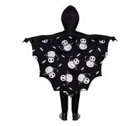 Costume d'Halloween pour garçon, combinaison avec capuche et cape, tenue de chauve-souris cosplay, enfants tout-petits, une fête ou un jeu Mono Entero