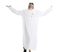 Costume Du Arabe - Tenue De Robe Arabe D'Halloween | Robe Du Désert Habillé Avec Écharpe À La Tête Et Bandeau Pour Adultes Adolescents Garçons | Cosplay Sheikh Tenue Pour Les Fêtes À Thème Joue
