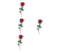 Costume Jewelry for Women Party Lapel Pins Floral Brooches Brooch Pin Rose Enamel Zinc Alloy Red