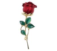 Costume Jewelry for Women Party Lapel Pins Floral Brooches Brooch Pin Rose Enamel Zinc Alloy Red