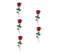 Costume Jewelry for Women Party Lapel Pins Floral Brooches Brooch Pin Rose Enamel Zinc Alloy Red