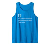Costume Not Found - Programmer Funny Image PC Error (Blue) Camiseta sin Mangas