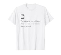 Costume Not Found - Programmer Funny Image PC Error Camiseta