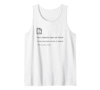 Costume Not Found - Programmer Funny Image PC Error Camiseta sin Mangas
